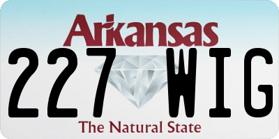AR license plate 227WIG