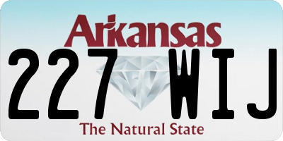 AR license plate 227WIJ