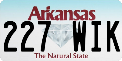 AR license plate 227WIK