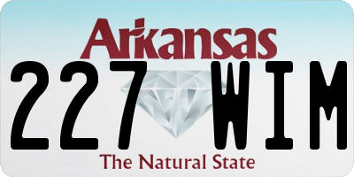 AR license plate 227WIM