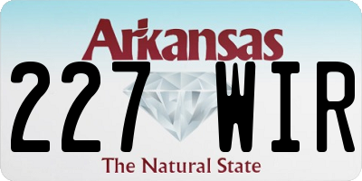 AR license plate 227WIR