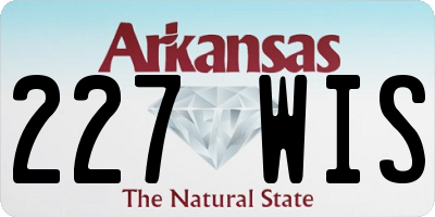 AR license plate 227WIS