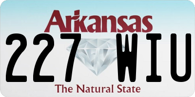 AR license plate 227WIU