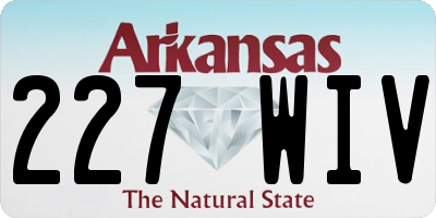 AR license plate 227WIV