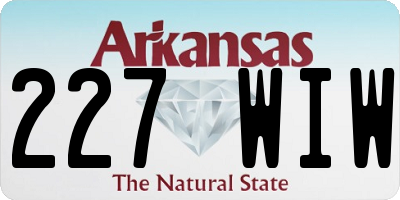 AR license plate 227WIW