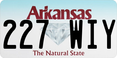 AR license plate 227WIY