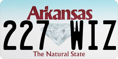 AR license plate 227WIZ