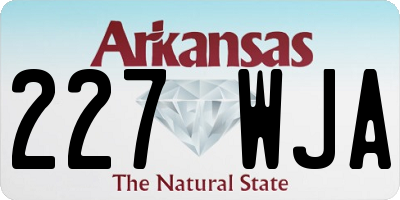 AR license plate 227WJA