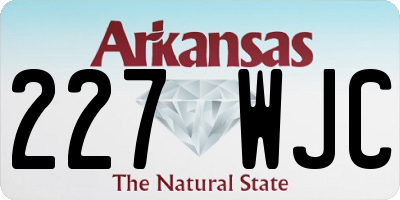 AR license plate 227WJC