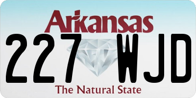 AR license plate 227WJD