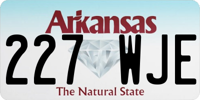 AR license plate 227WJE