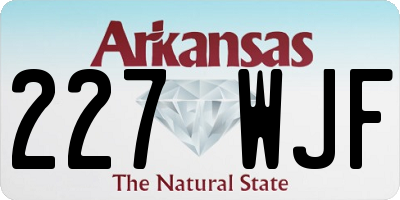 AR license plate 227WJF