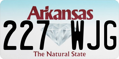AR license plate 227WJG
