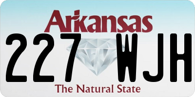AR license plate 227WJH