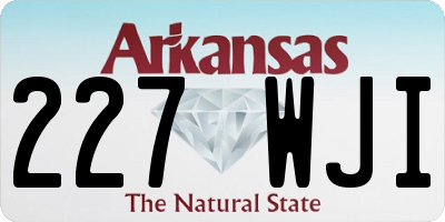 AR license plate 227WJI