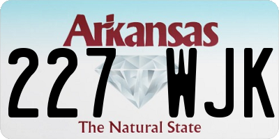 AR license plate 227WJK