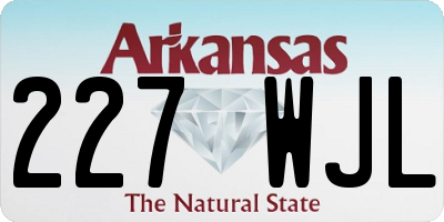 AR license plate 227WJL