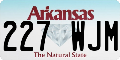 AR license plate 227WJM