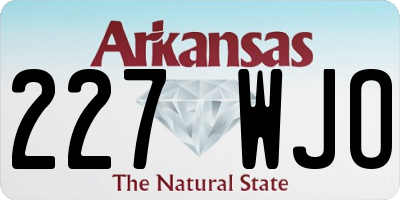 AR license plate 227WJO