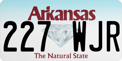AR license plate 227WJR