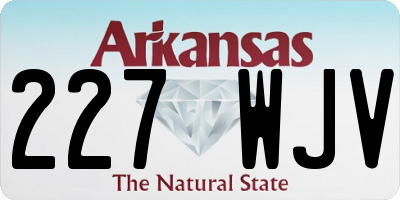 AR license plate 227WJV