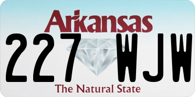 AR license plate 227WJW