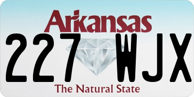 AR license plate 227WJX