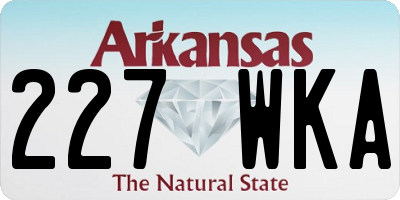 AR license plate 227WKA