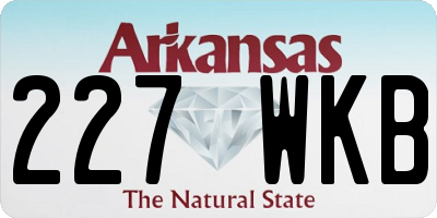 AR license plate 227WKB