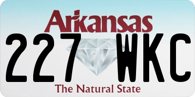 AR license plate 227WKC
