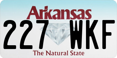 AR license plate 227WKF