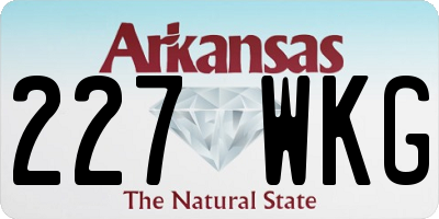 AR license plate 227WKG