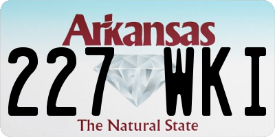 AR license plate 227WKI