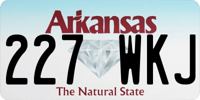 AR license plate 227WKJ