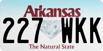 AR license plate 227WKK