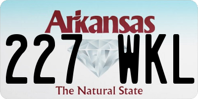 AR license plate 227WKL