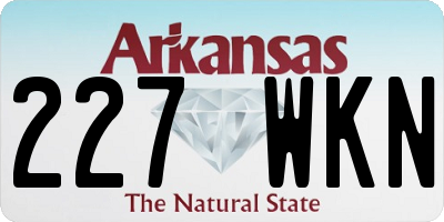 AR license plate 227WKN