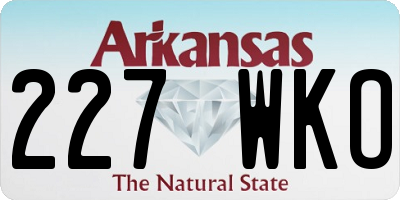 AR license plate 227WKO