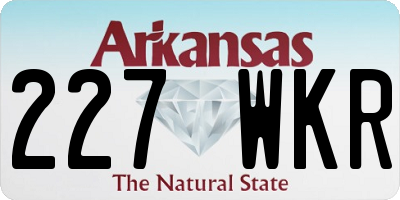 AR license plate 227WKR