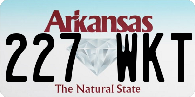 AR license plate 227WKT