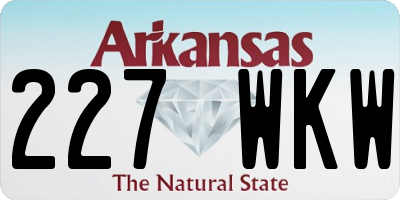 AR license plate 227WKW