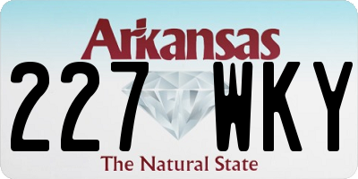 AR license plate 227WKY