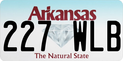 AR license plate 227WLB