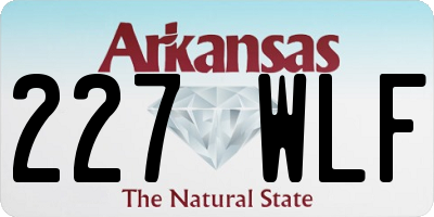 AR license plate 227WLF
