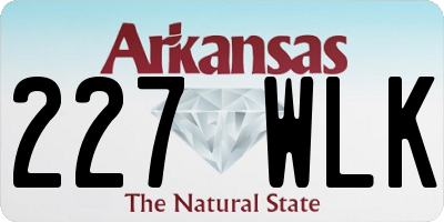 AR license plate 227WLK