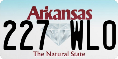 AR license plate 227WLO