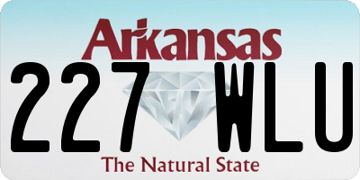 AR license plate 227WLU