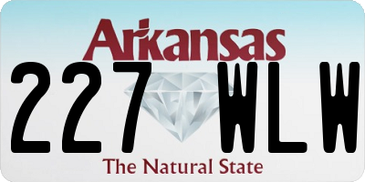 AR license plate 227WLW