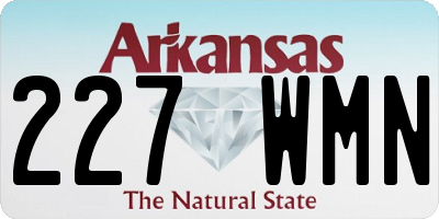 AR license plate 227WMN