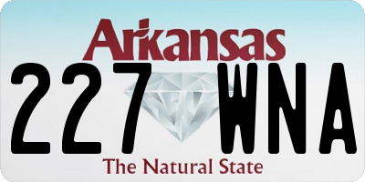 AR license plate 227WNA